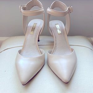 Professional cream heels with straps!